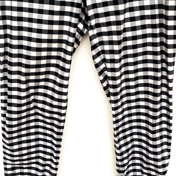 Talbots Black White Gingham Plaid Cropped Pants - Picture 2 of 8